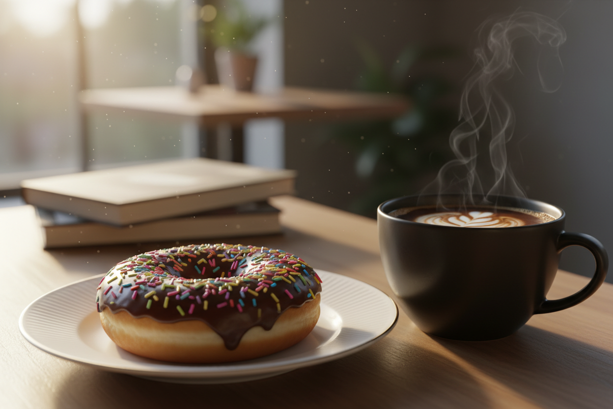 donut and coffee